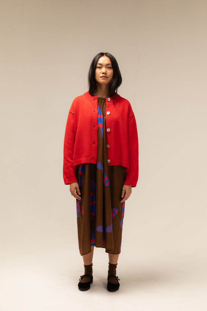 Nikki Chasin Shiloh Cotton Cardigan - Lipstick