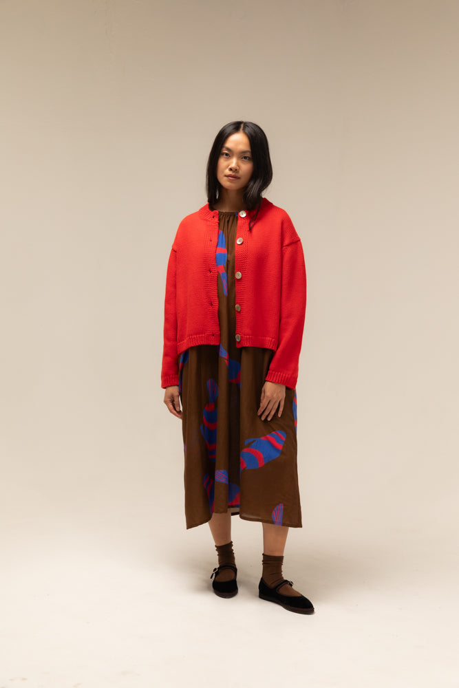 Nikki Chasin Shiloh Cotton Cardigan - Lipstick