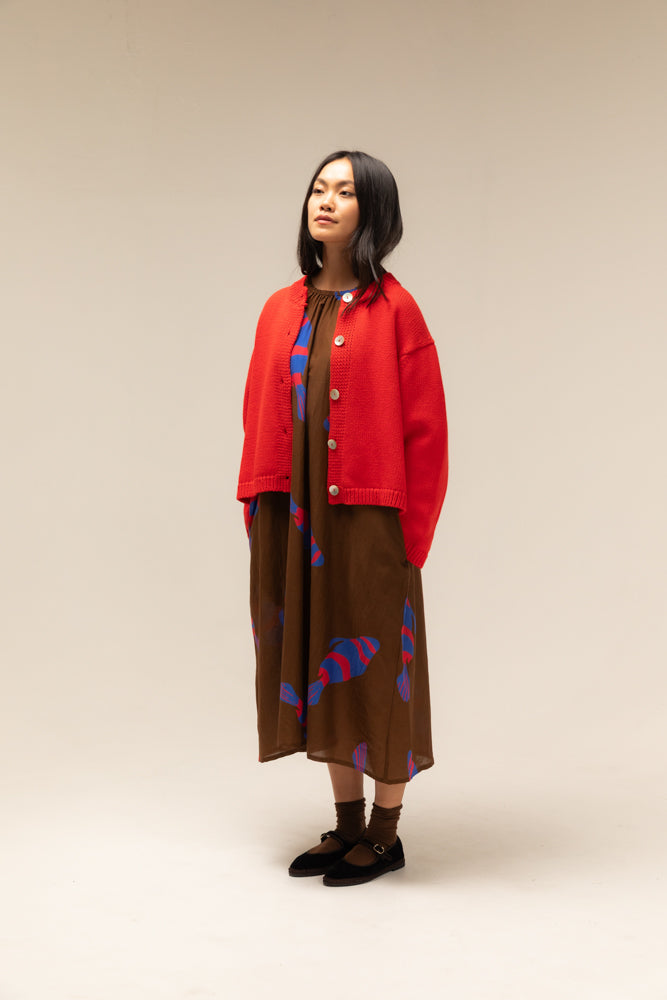 Nikki Chasin Shiloh Cotton Cardigan - Lipstick