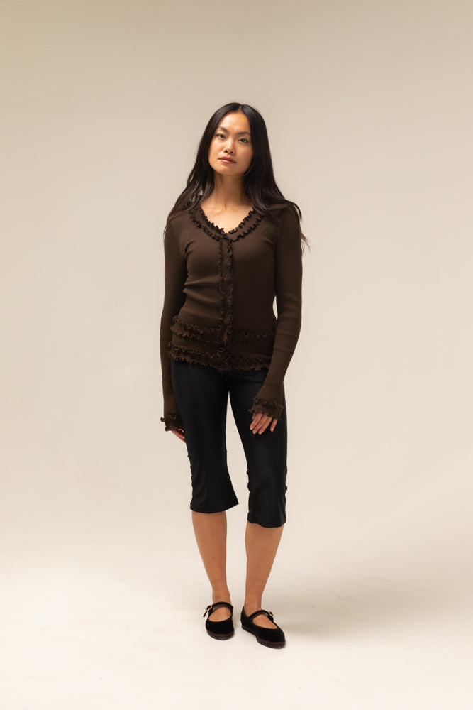 Opéra SPORT Caroline Seamless Cardigan Brown