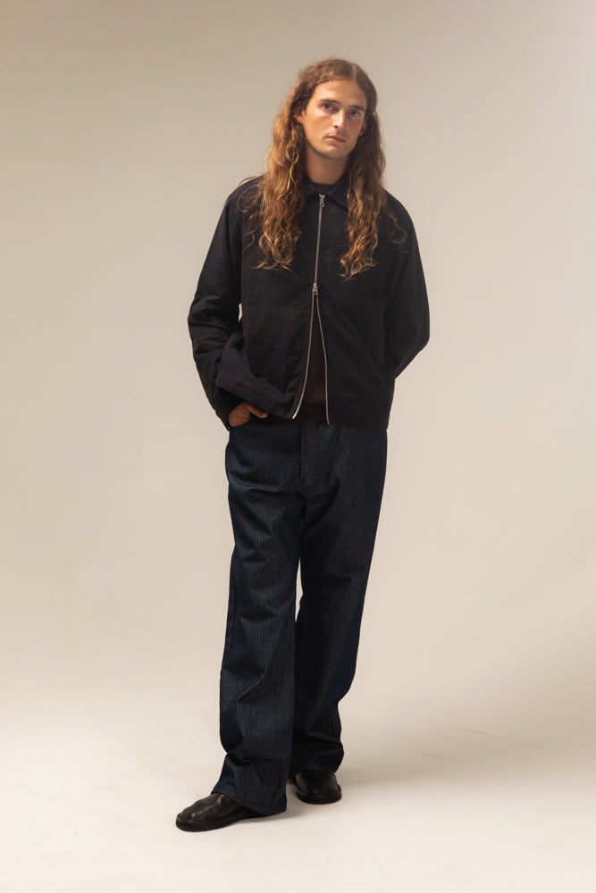 Another Aspect Overshirt 3.0 Navy/ Brown Check