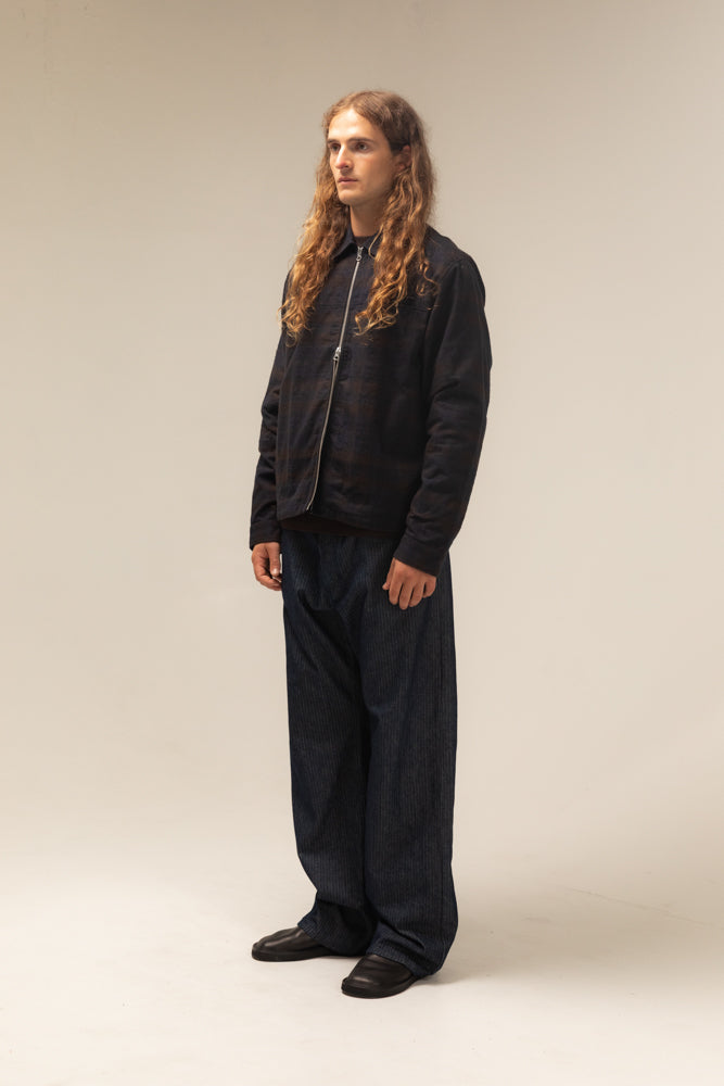 Another Aspect Overshirt 3.0 Navy/ Brown Check