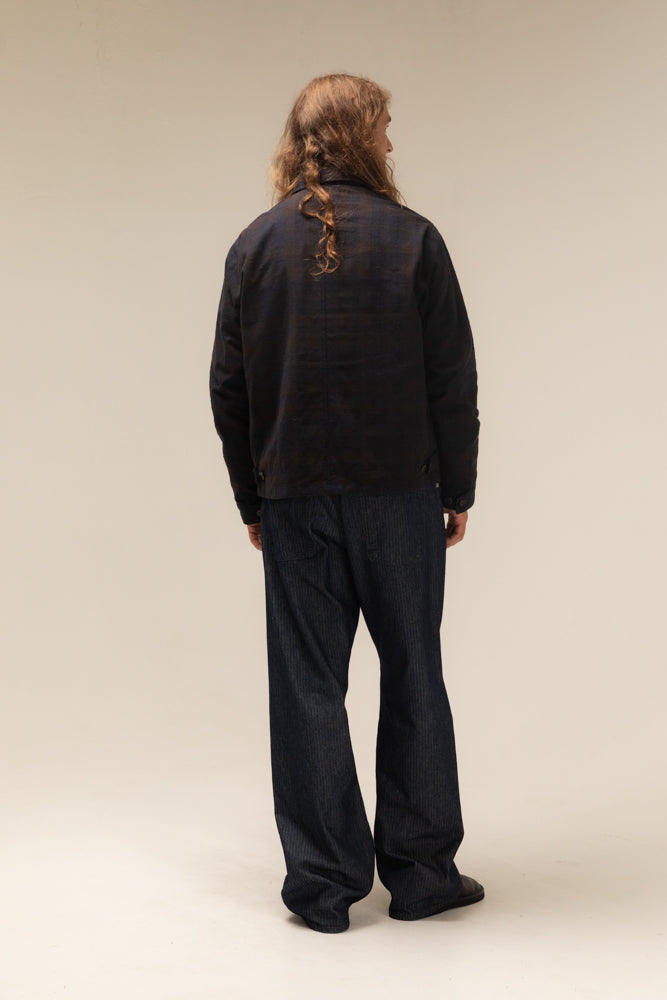 Another Aspect Overshirt 3.0 Navy/ Brown Check