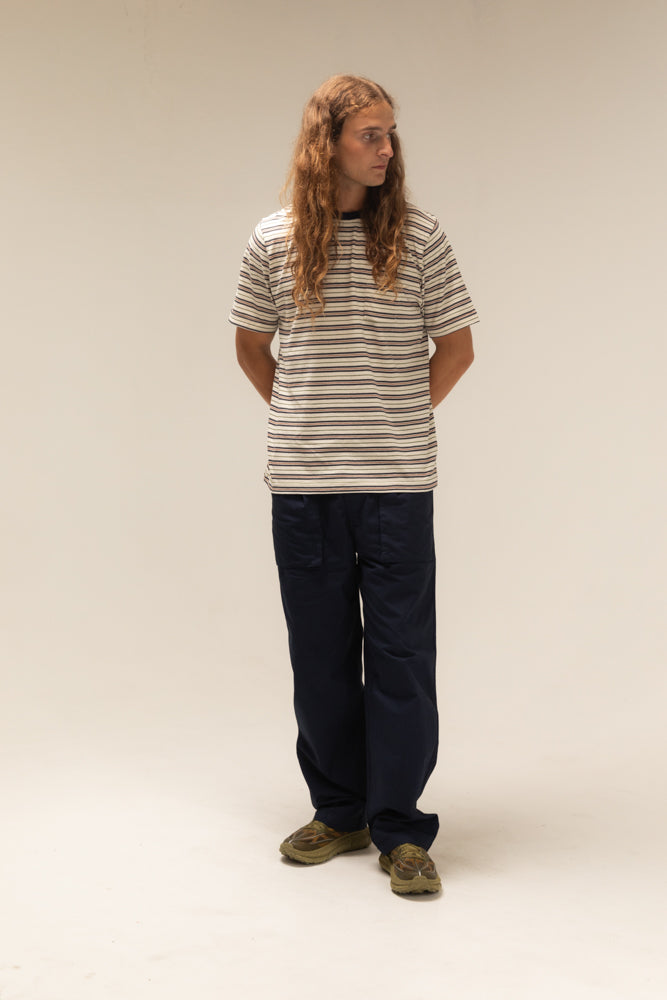 Café Mountain Striped Wide Tee