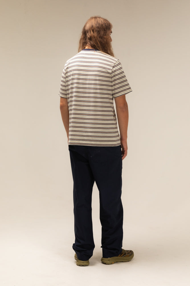Café Mountain Striped Wide Tee
