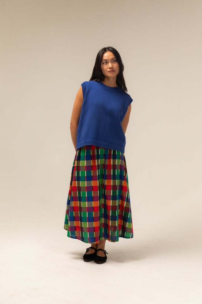 Nikki Chasin Shape Cotton Vest - Lapis