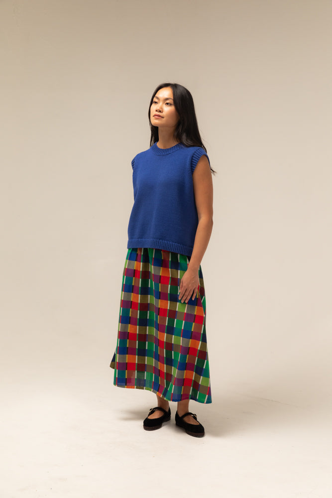 Nikki Chasin Shape Cotton Vest - Lapis