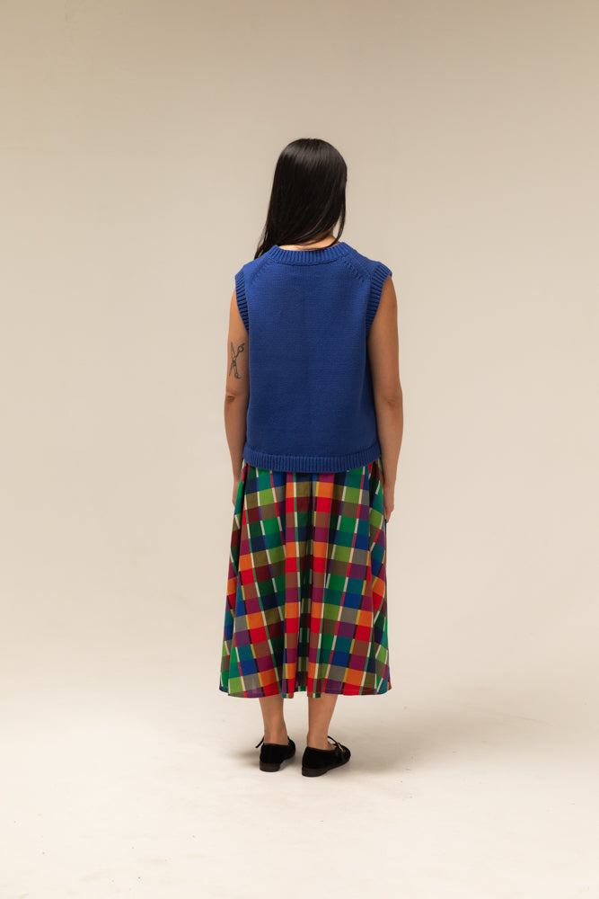 Nikki Chasin Shape Cotton Vest - Lapis