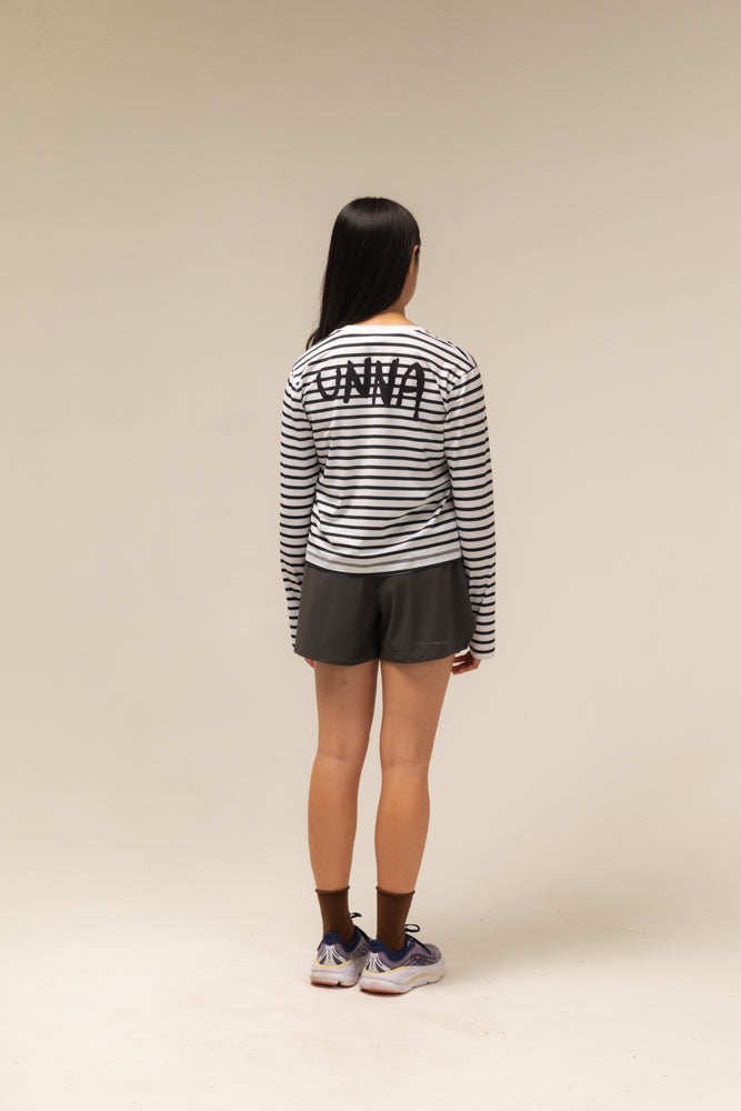 Unna Striped LS White and Navy
